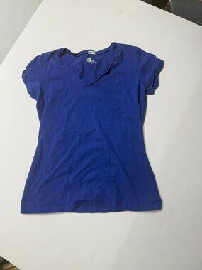 Gap stretch blue v- neck short sleeve Xs